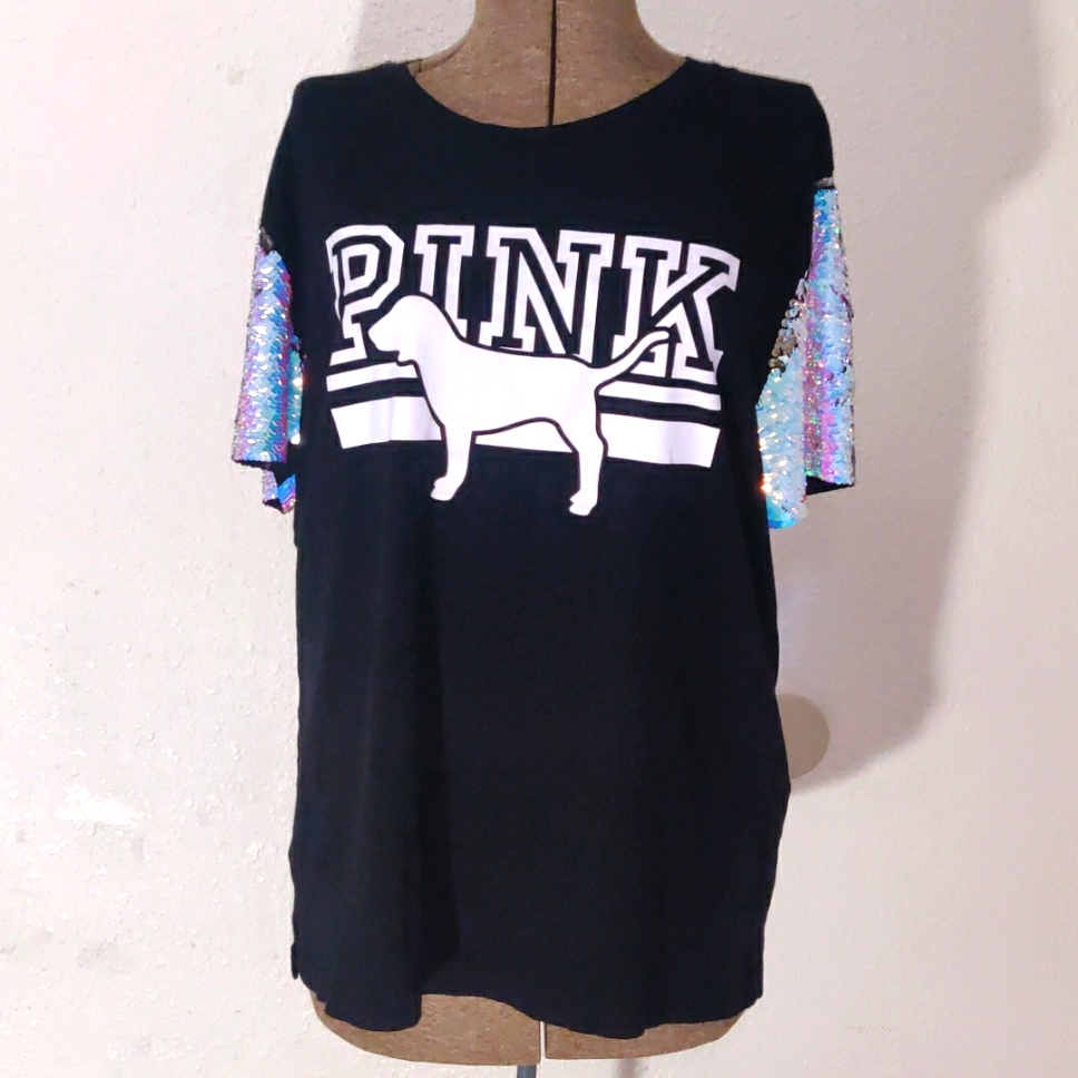 New W/Out Tag Pink Victoria's Secret Sequence Shirt Xl